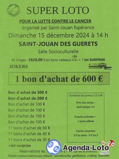 Photo du loto Super loto St Jouan Espérance avec JCO