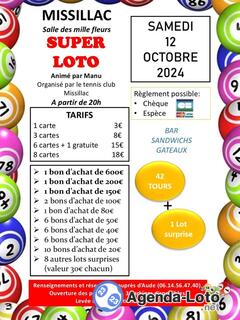 Photo du loto Super Loto Tennis club de Missillac