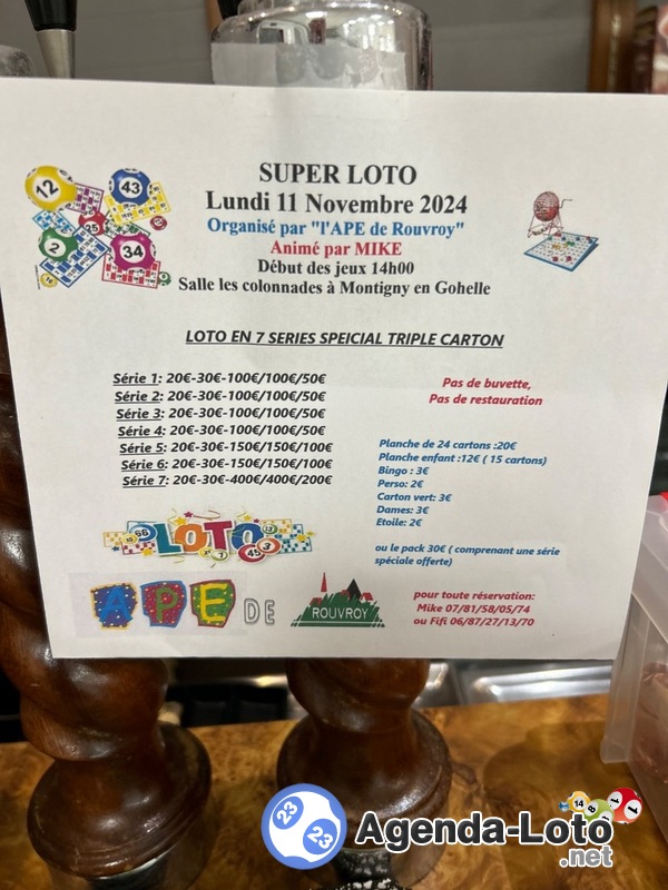 Super loto triple carton