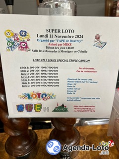 Photo du loto Super loto triple carton