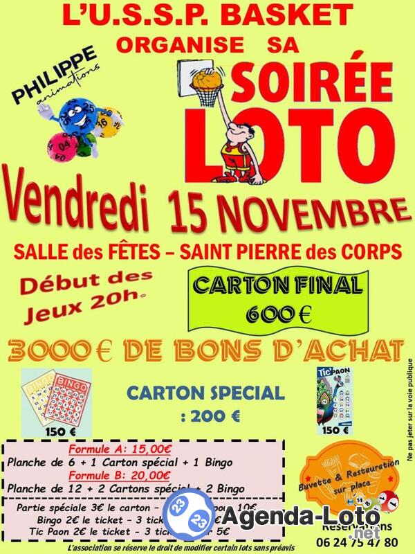 Super loto ussp bascket anime par philippe animation