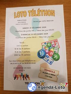 Photo du loto Telethon de romilly animee par loto passion