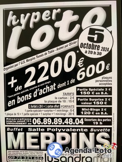 Photo du loto Tennis de table de MERPINS