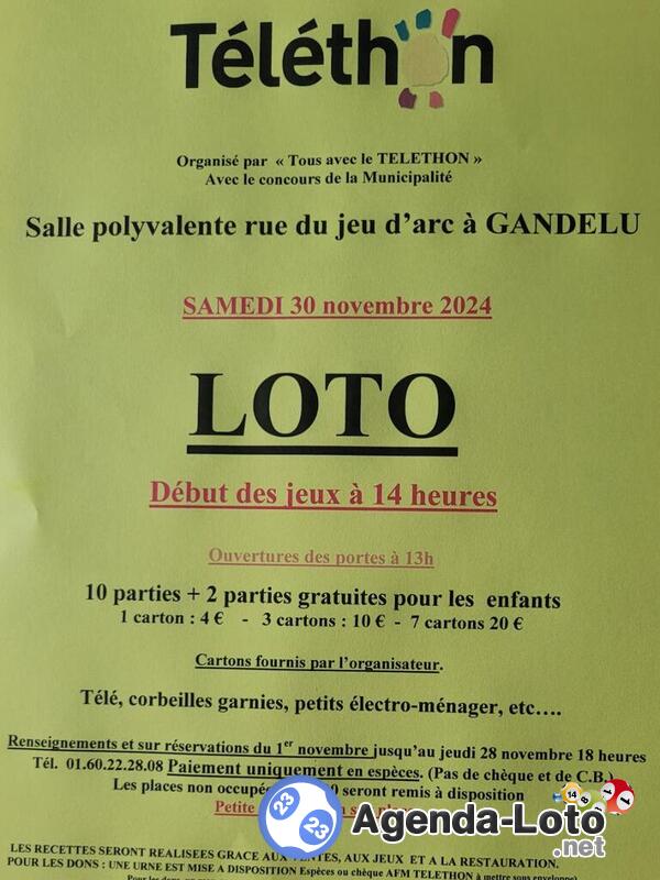 Tous avec le telethon : loto