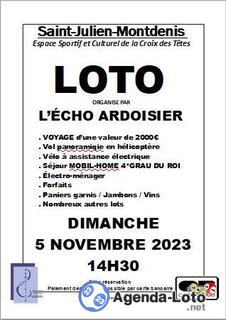 Photo du loto Traditionnel loto de l'echo ardoisier - harmonie municipale