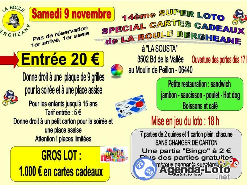 Traditionnel super loto 'spécial cartes cadeaux'