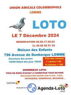 Photo du loto Union Amicale Colombophile: Loto des coulonneux de Lomme