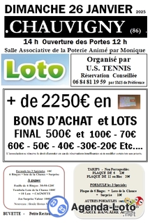 Photo du loto USC TENNIS animé par Monique